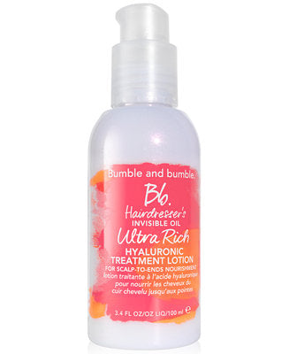 Bumble and Bumble Hairdresser’s Invisible Oil, Ultra Rich Hyaluronic Treatment Lotion 3.4oz