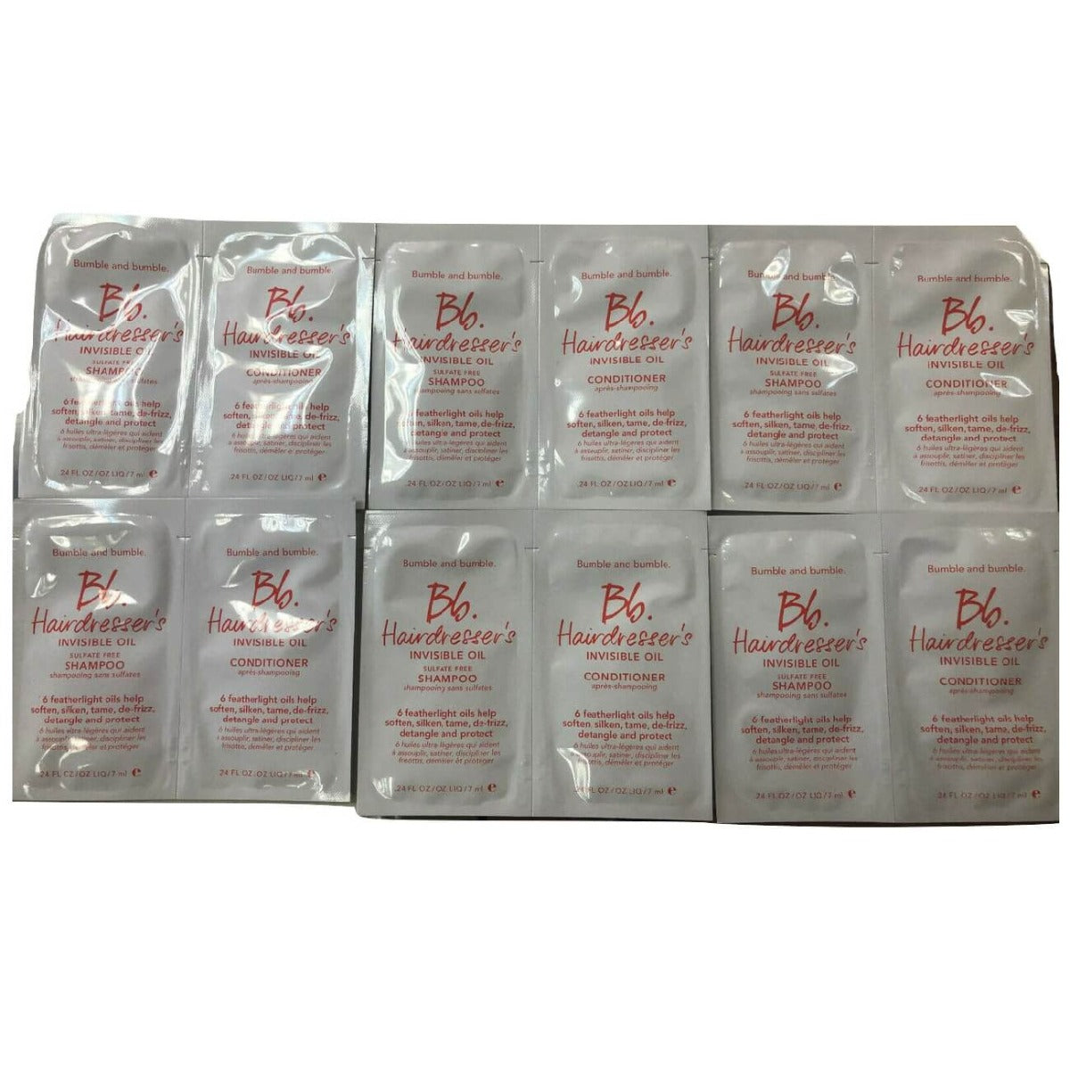 Bumble and Bumble Hairdresser's Invisible Oil Shampoo & Conditioner set of 6 pack