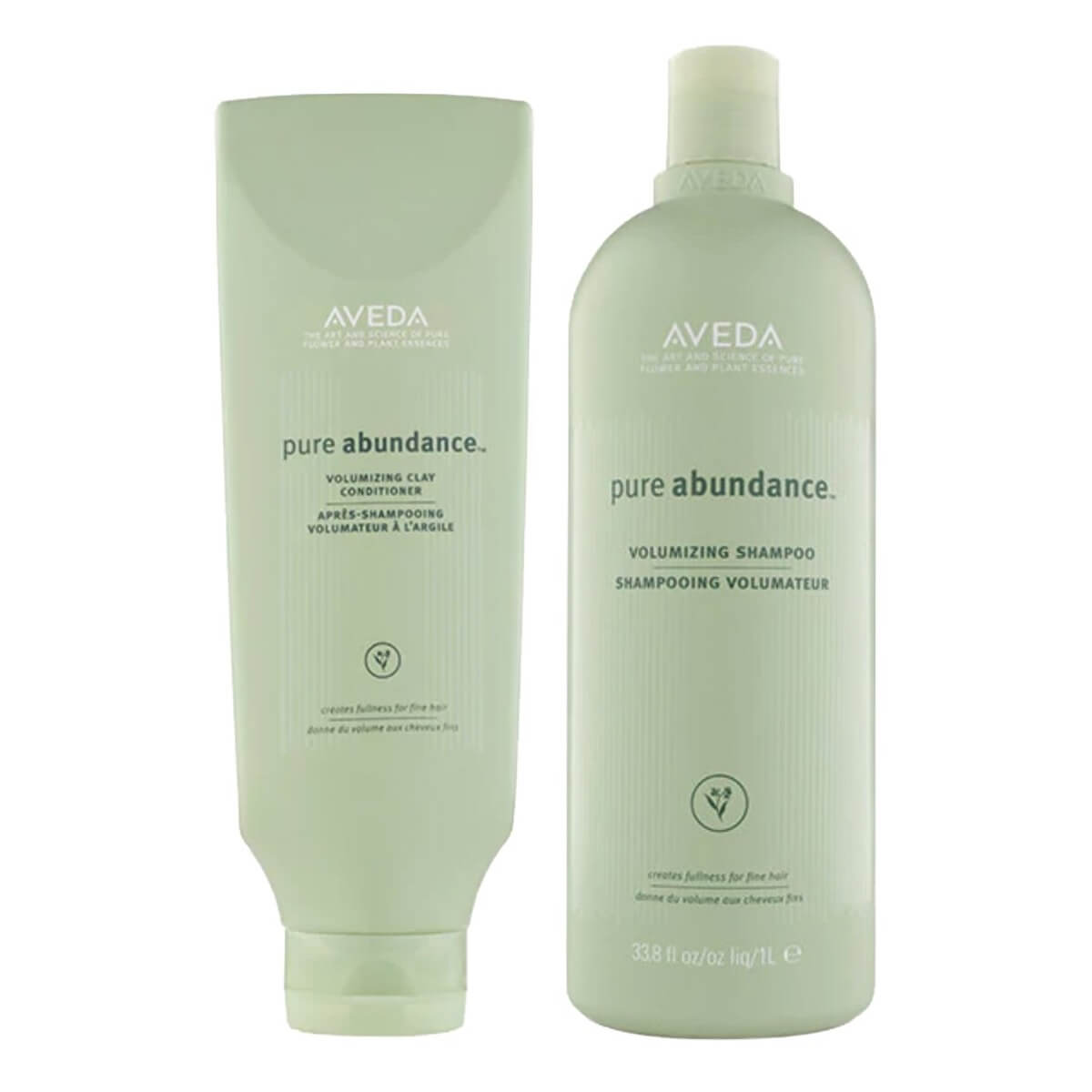 Aveda Pure Abundance Volumizing Shampoo 33.8 oz & Clay Conditioner 16.9 oz SET