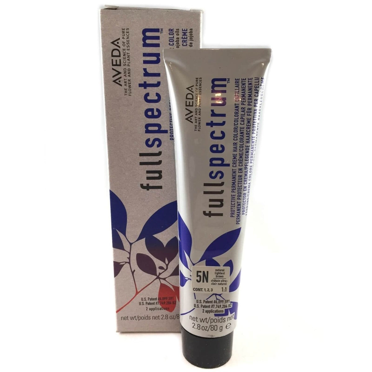 Aveda Color Full Spectrum 5N Natural Light Brown Hair Color Creme 2.8 oz