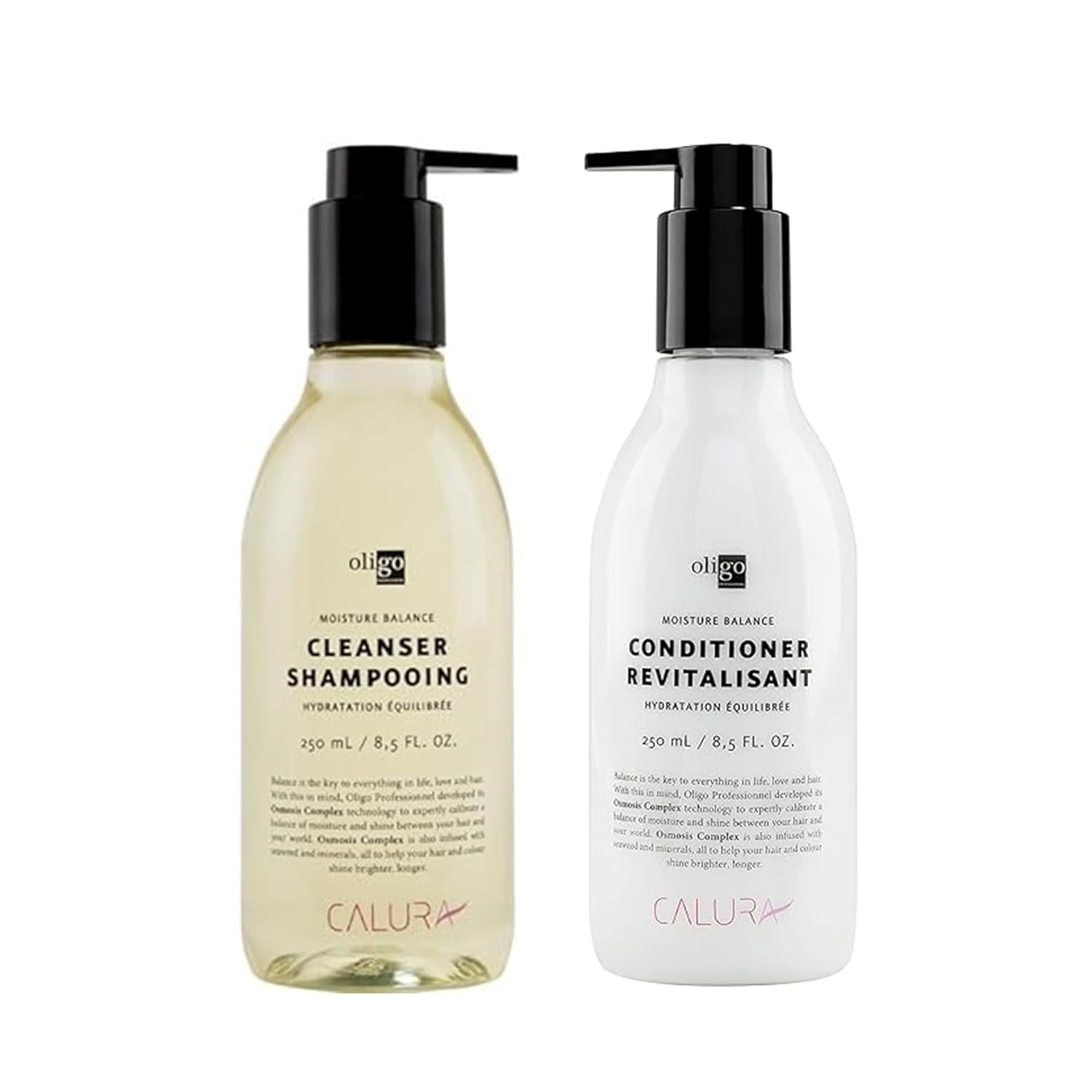 Oligo Professionnel Calura Moisture Balance Cleanser Shampooing & Conditioner Set 8.5oz