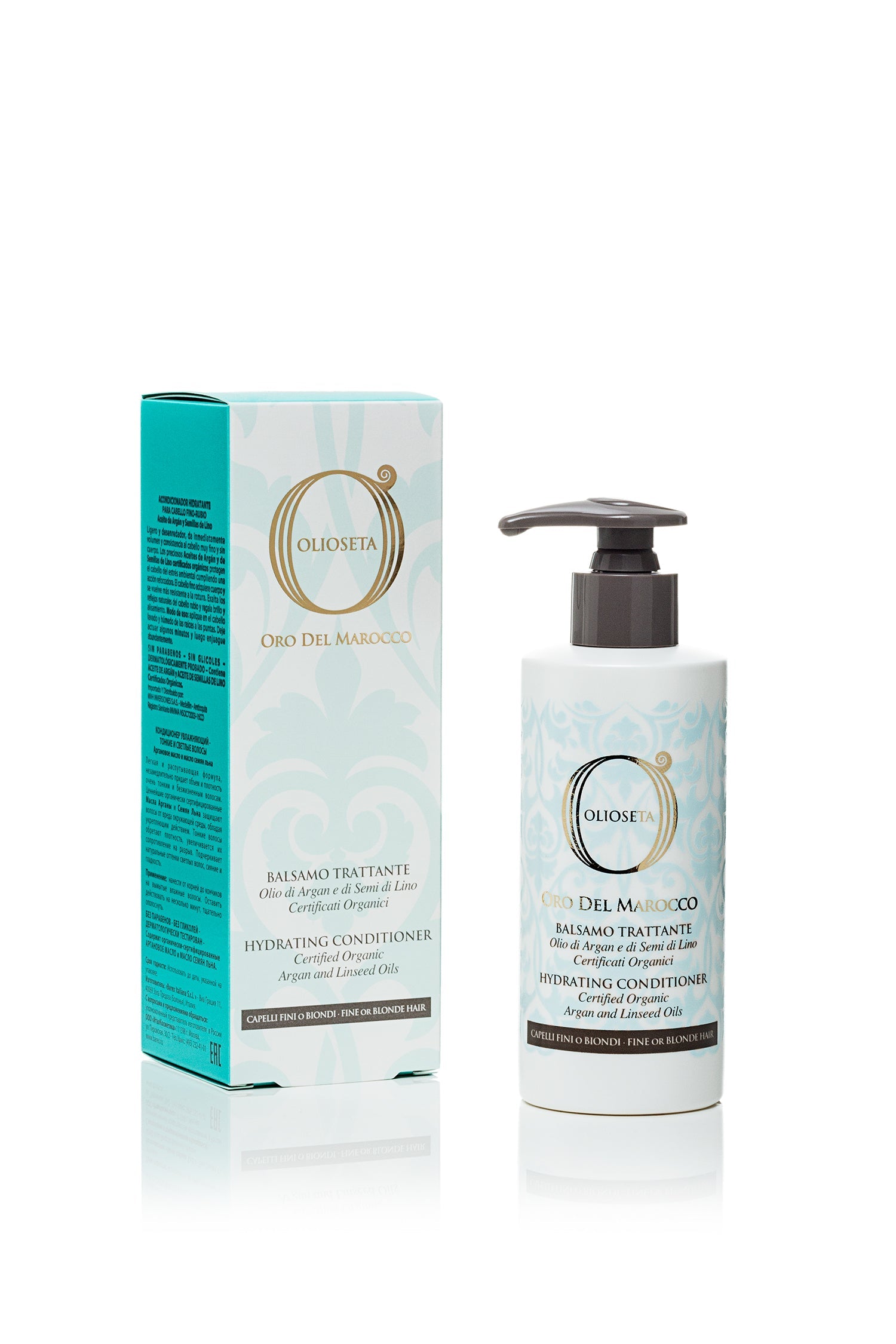 OLIOSETA Oro Del Marocco Hydrating Conditioner for Fine or Blonde Hair 8.45oz