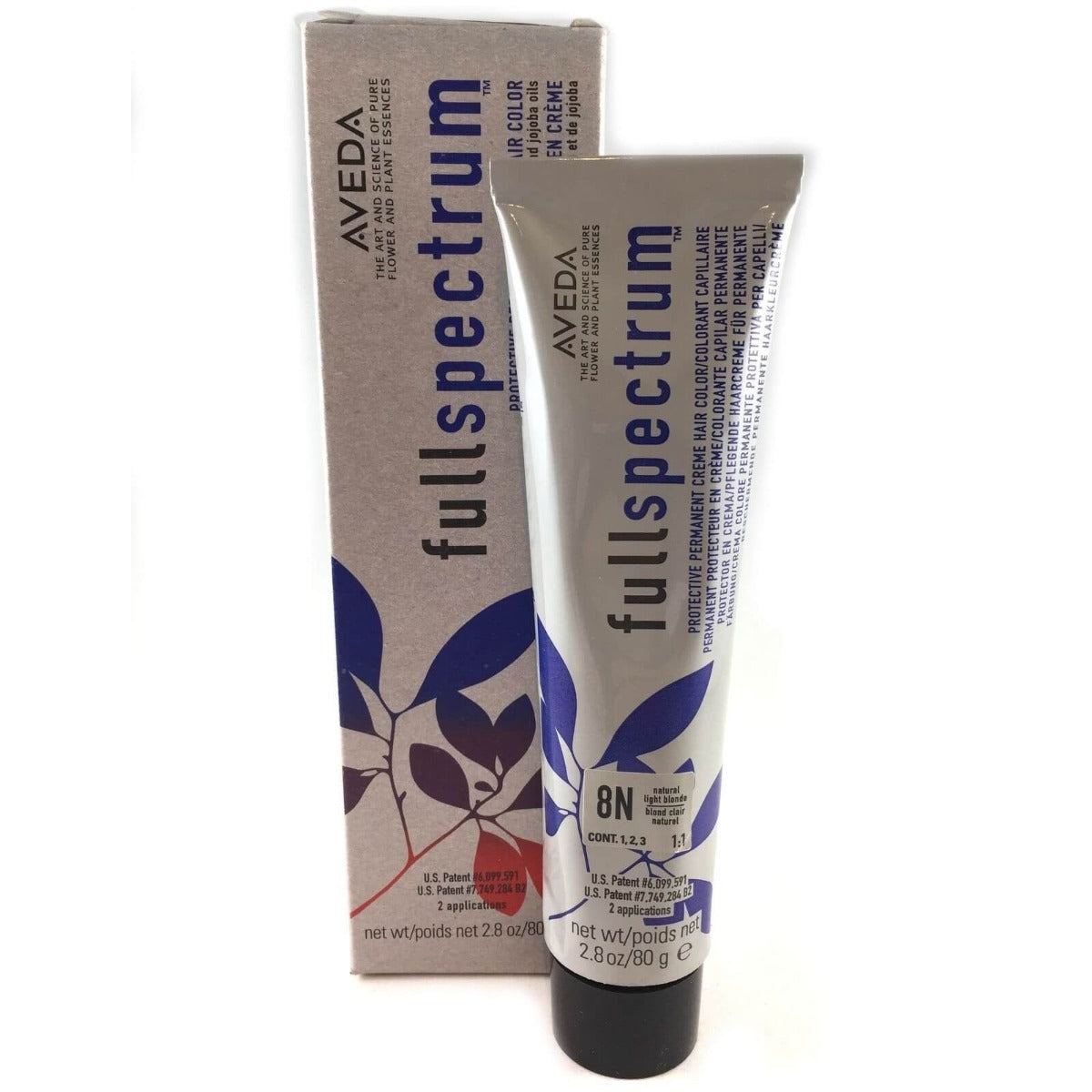 Aveda Color Full Spectrum Protective Permanent Creme Hair Color 8N - Natural Light Blonde 2.8 oz