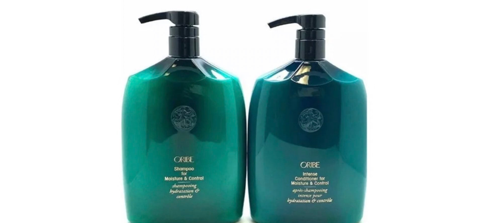 Oribe Shampoo for Moisture & Control and Intense Conditioner 33.8 oz Set With a generic Pumps