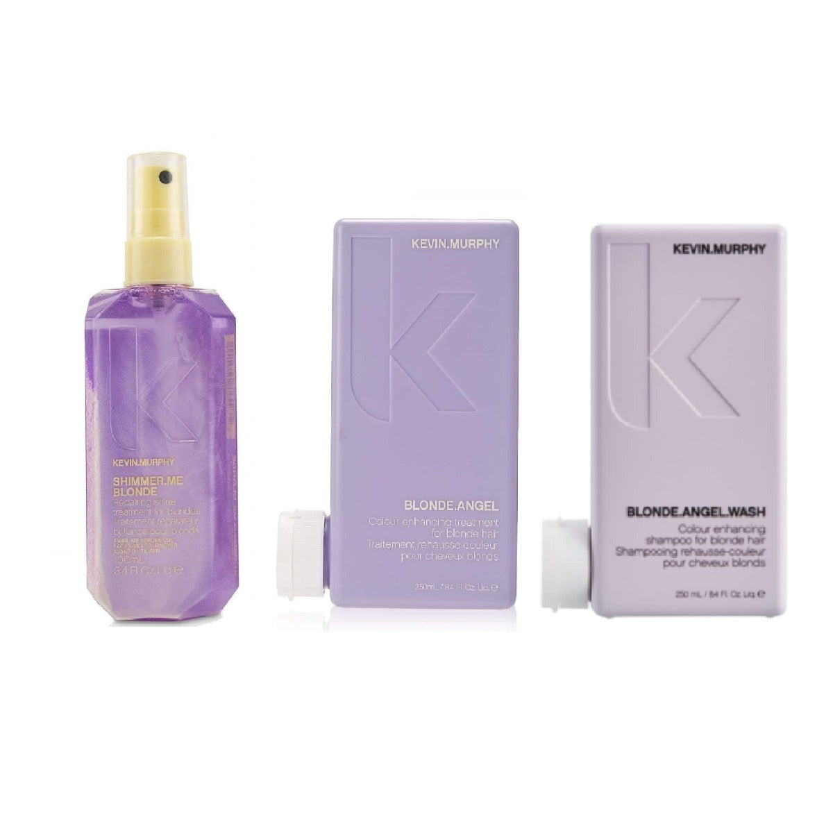 Kevin Murphy Shimmer Me Blonde 3.4 oz, Blonde Angel Colour Enhancing Treatment Blonde Hair & Blonde Angel Wash, each 8.4 oz