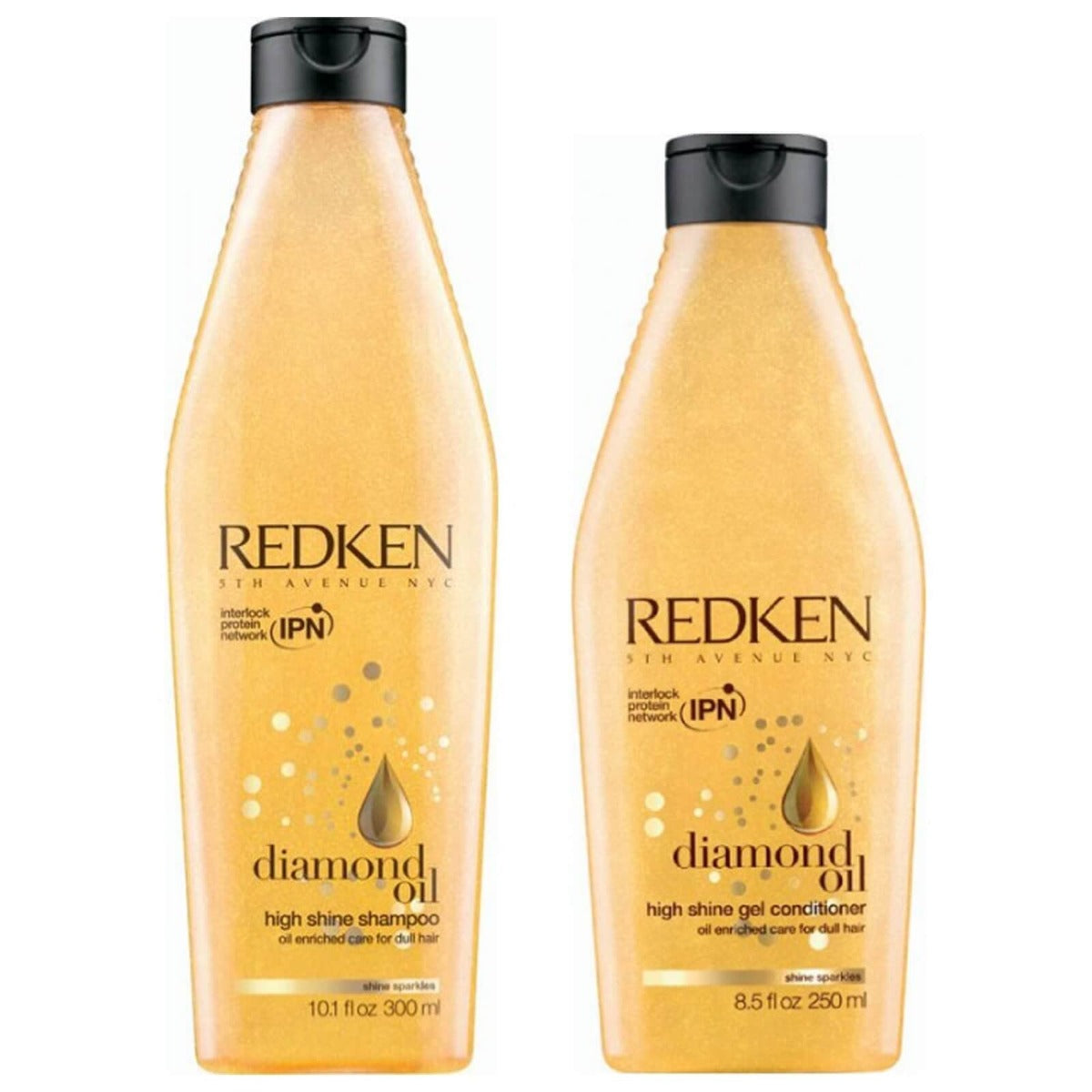 Redken Diamond Oil Shampoo 10.1 oz and High Shine Gel Conditioner 8.5 oz Set