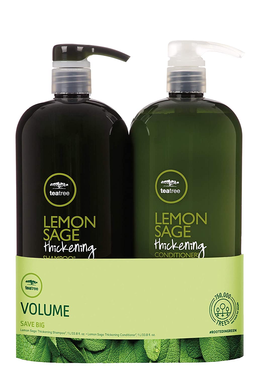 Paul Mitchell Tea Tree Lemon & Sage Thickening & Volumizing Shampoo & Conditioner 33.8oz